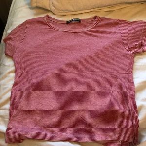 red and white striped brandy melville t shirt